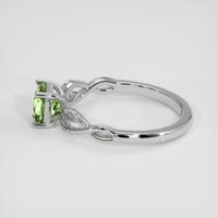 1.18 Ct. Green Sapphire Ring, 18K White Gold 4