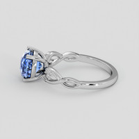 2.76 Ct. Blue Sapphire Ring, 18K White Gold 4