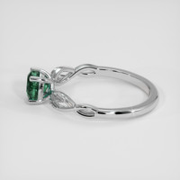 1.11 Ct. Green Sapphire Ring, 18K White Gold 4