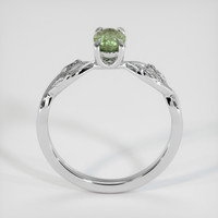 0.50 Ct. Green Sapphire Ring, 18K White Gold 3