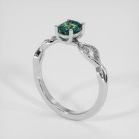 1.18 Ct. Bi Color Sapphire Ring, 18K White Gold 2