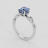 2.57 Ct. Color Change Sapphire Ring, 18K White Gold 2