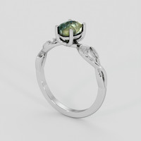 1.56 Ct. Bi Color Sapphire Ring, 18K White Gold 2