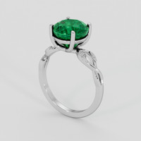 4.36 Ct. Emerald Ring, 18K White Gold 2
