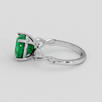 4.36 Ct. Emerald Ring, 18K White Gold 4