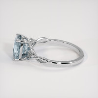 1.64 Ct. Greenish Blue Sapphire Ring, 18K White Gold 4
