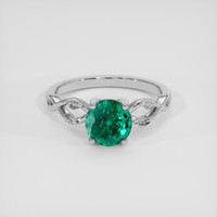 1.29 Ct. Emerald Ring, 18K White Gold 1