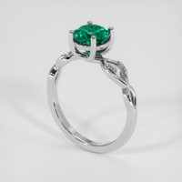 1.29 Ct. Emerald Ring, 18K White Gold 2