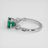 1.29 Ct. Emerald Ring, 18K White Gold 4