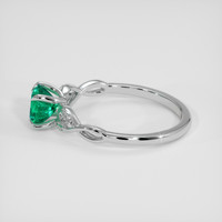 0.78 Ct. Emerald Ring, 18K White Gold 4