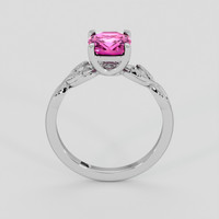 1.59 Ct. Pink Sapphire Ring, 18K White Gold 3