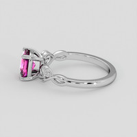 1.59 Ct. Pink Sapphire Ring, 18K White Gold 4
