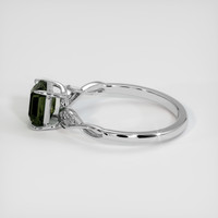 1.84 Ct. Bluish Green Sapphire Ring, 18K White Gold 4