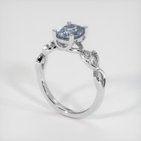 1.29 Ct. Sapphire Ring, 18K White Gold 2
