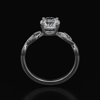 1.55 Ct. White Sapphire Ring, 18K White Gold 3