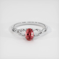 0.73 Ct. Sapphire Ring, 18K White Gold 1