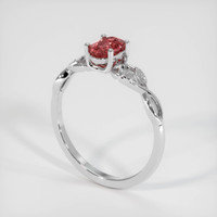 0.73 Ct. Sapphire Ring, 18K White Gold 2