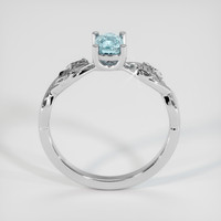0.68 Ct. Bluish Green Sapphire Ring, 18K White Gold 3