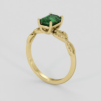 0.98 Ct. Green Tourmaline Ring, 10K Yellow Gold 2