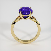 3.51 Ct. Violetish Blue Tanzanite Ring, 10K Yellow Gold 3