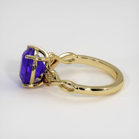 3.51 Ct. Violetish Blue Tanzanite Ring, 10K Yellow Gold 4