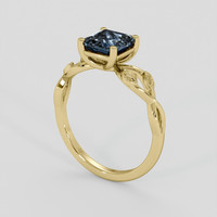 1.87 Ct. Blue Spinel Ring, 10K Yellow Gold 2