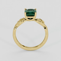 2.05 Ct. Bluish Green Sapphire Ring, 10K Yellow Gold 3