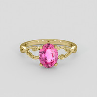 1.32 Ct. Pink Sapphire Ring, 10K Yellow Gold 1
