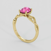 1.32 Ct. Pink Sapphire Ring, 10K Yellow Gold 2
