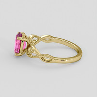 1.32 Ct. Pink Sapphire Ring, 10K Yellow Gold 4