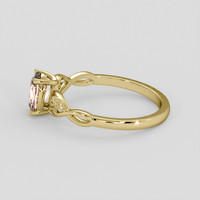 0.94 Ct. Peach Sapphire Ring, 10K Yellow Gold 4
