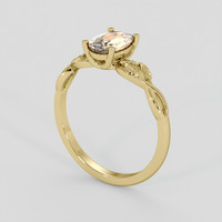 0.99 Ct. Padparadscha Sapphire Ring, 10K Yellow Gold 2