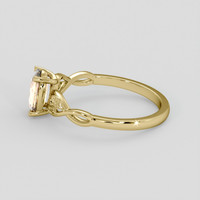 0.99 Ct. Padparadscha Sapphire Ring, 10K Yellow Gold 4