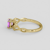 0.85 Ct. Pinkish Purple Sapphire Ring, 10K Yellow Gold 4