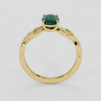 0.99 Ct. Bluish Green Sapphire Ring, 10K Yellow Gold 3