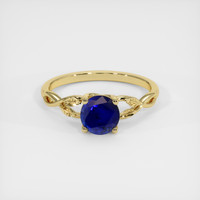 1.14 Ct. Blue Sapphire Ring, 10K Yellow Gold 1