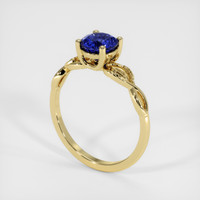 1.14 Ct. Blue Sapphire Ring, 10K Yellow Gold 2