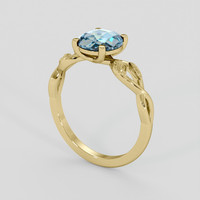 1.22 Ct. Bi Color Sapphire Ring, 10K Yellow Gold 2