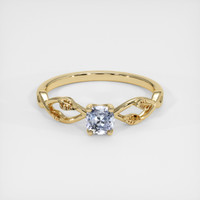 0.60 Ct. Greyish Blue Sapphire Ring, 10K Yellow Gold 1