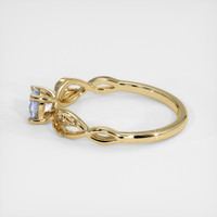 0.60 Ct. Greyish Blue Sapphire Ring, 10K Yellow Gold 4