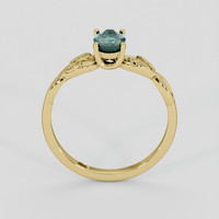 0.77 Ct. Bluish Green Sapphire Ring, 10K Yellow Gold 3