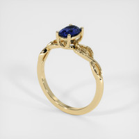 0.69 Ct. Sapphire Ring, 14K Yellow Gold 2