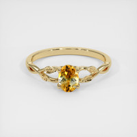 0.63 Ct. Bi Color Sapphire Ring, 14K Yellow Gold 1