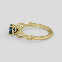 0.82 Ct. Greenish Blue Cobalt Spinel Ring, 14K Yellow Gold 4