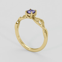 0.41 Ct. Purple Spinel Ring, 14K Yellow Gold 2