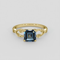 1.87 Ct. Blue Spinel Ring, 14K Yellow Gold 1