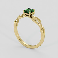 0.44 Ct. Green Chrome Tourmaline Ring, 14K Yellow Gold 2