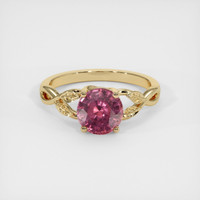 1.80 Ct. Reddish Pink Sapphire Ring, 14K Yellow Gold 1