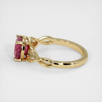 1.80 Ct. Reddish Pink Sapphire Ring, 14K Yellow Gold 4