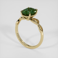 2.80 Ct. Yellowish Green Sapphire Ring, 14K Yellow Gold 2